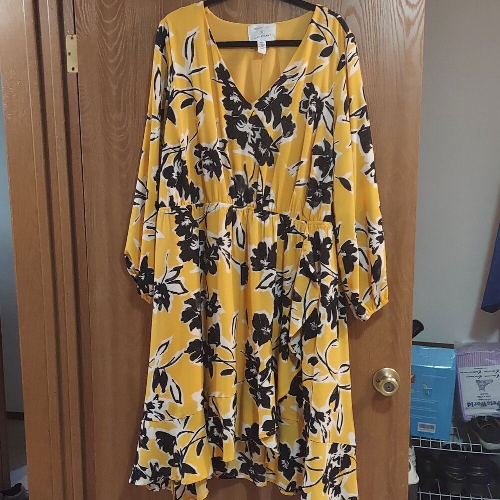 Lane Bryant Yellow Floral Midi Dress - Picture 6 of 6